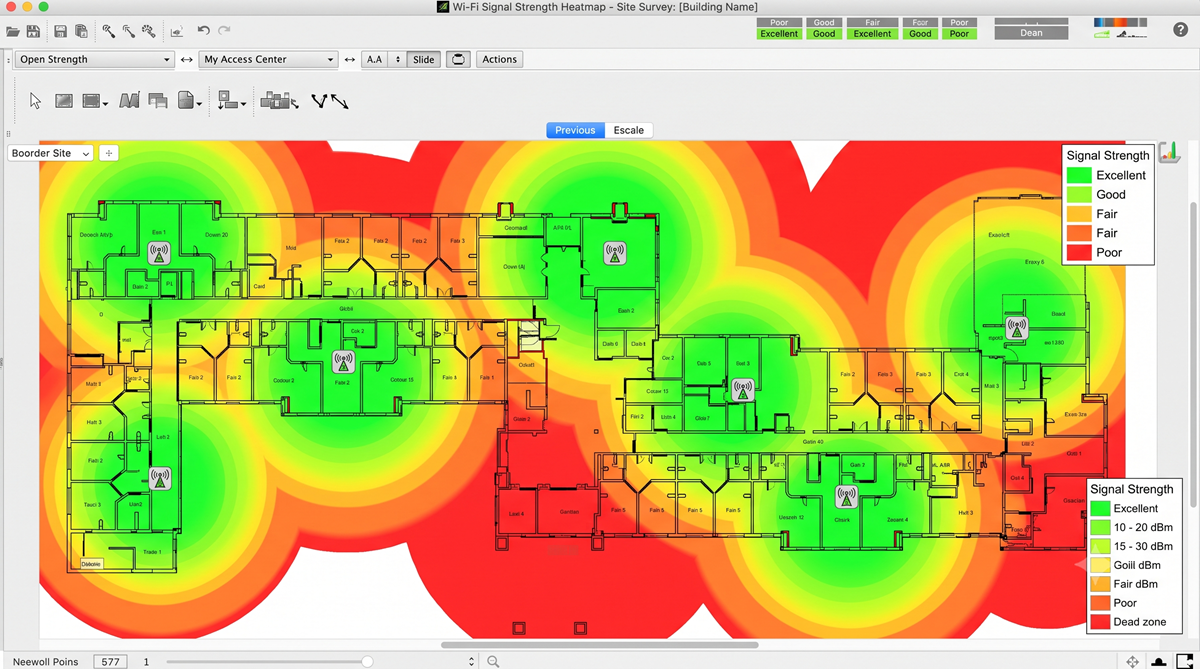 Predictive Wi-Fi Heatmap Floorplan
